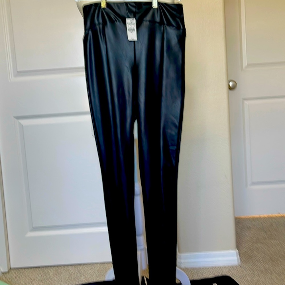 Express “leather” leggings, size S NWT